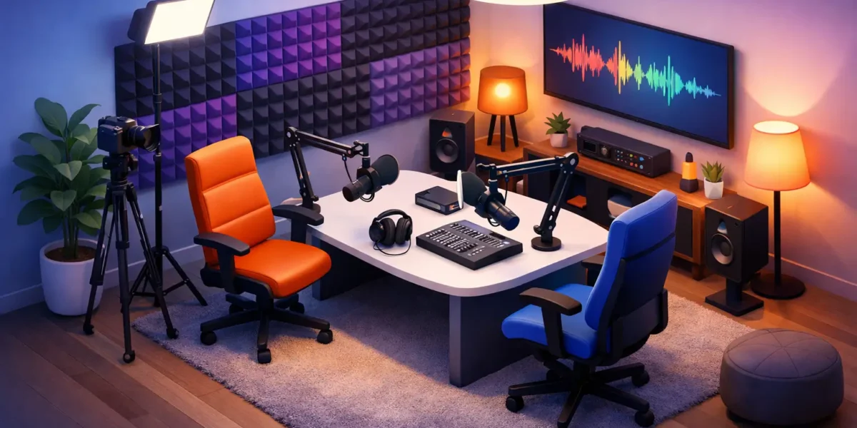 Cómo acondicionar sala de podcast bien