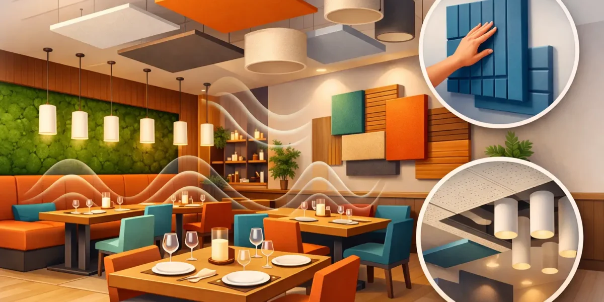 Cómo tratar reverberación en restaurante