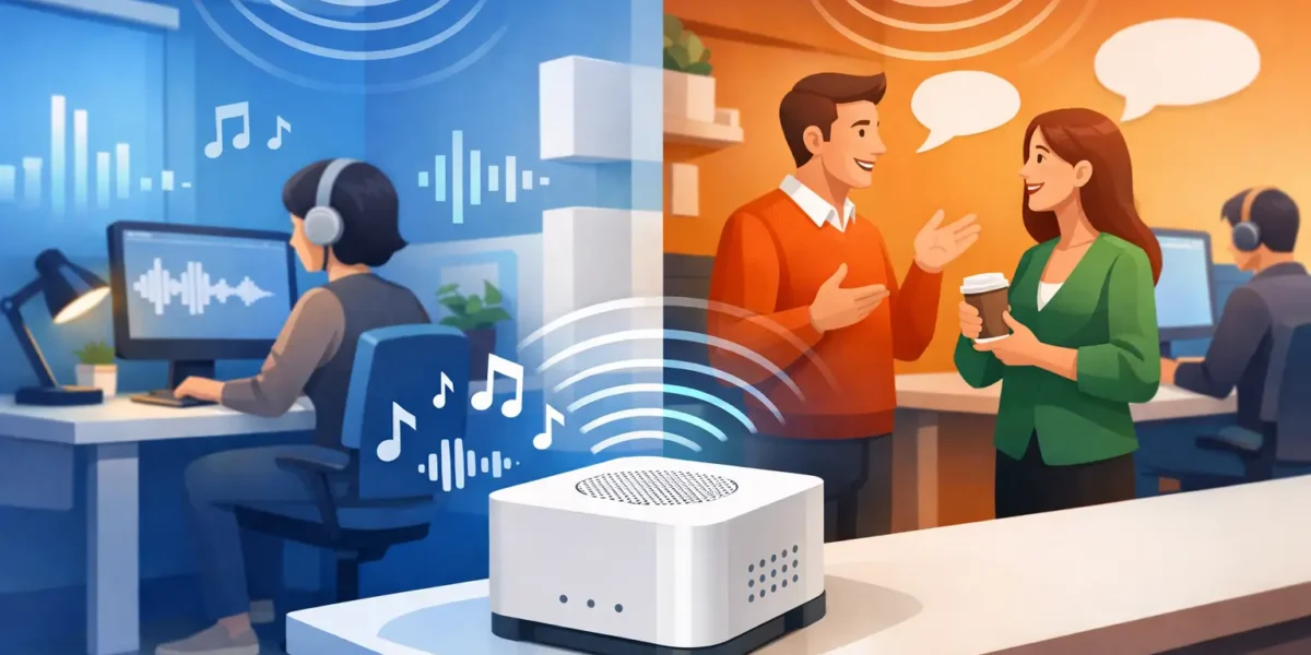 Sound masking o ruido blanco: qué resuelve