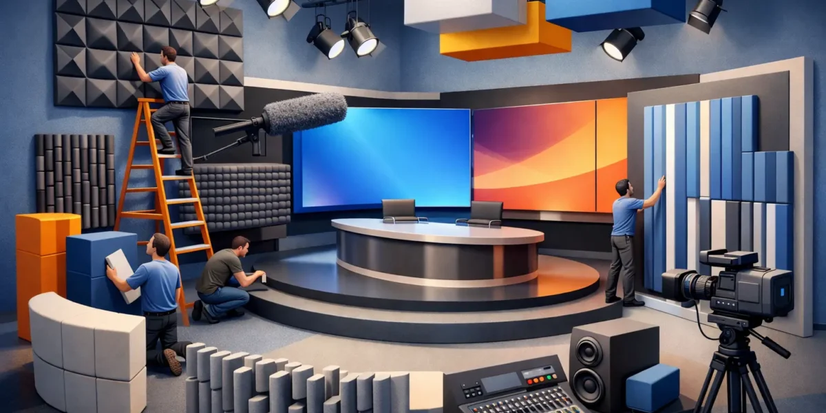 Tratamiento acústico para foro de televisión